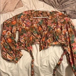Free People Front tie top